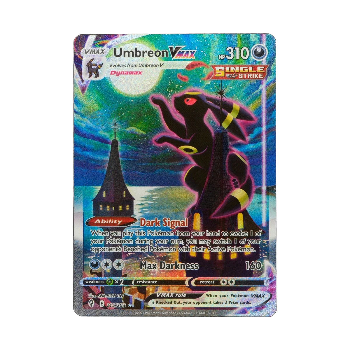 dark signal pokemon card value Umbreon VMAX (Secret Rare)[SWSH07]: Buy and Sell Prices & Values