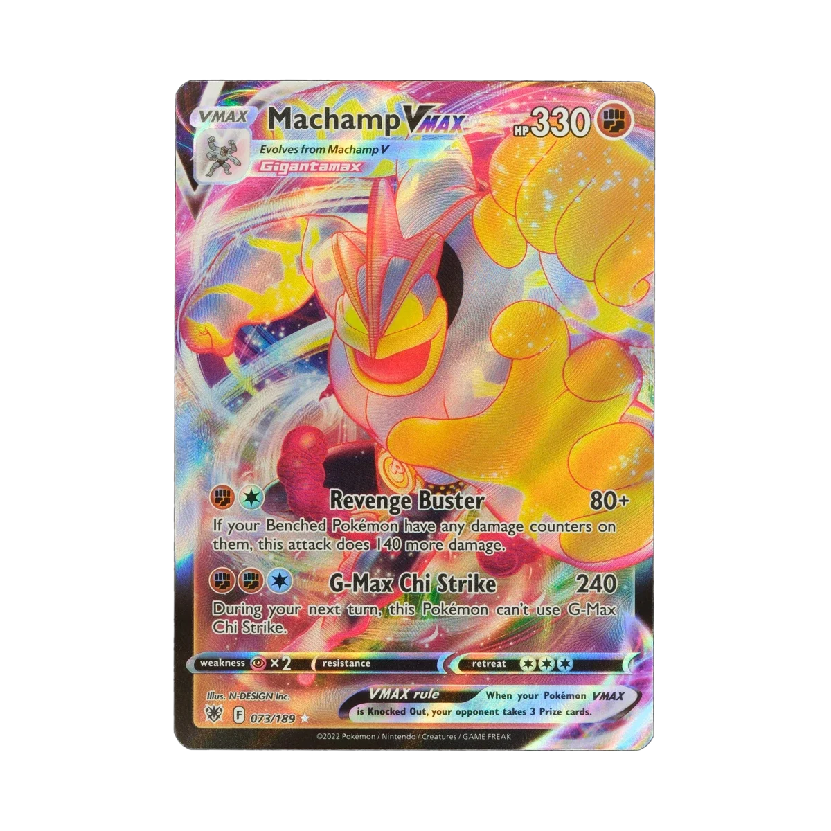 machamp vmax pokemon card price 073/189 Astral Radiance NM Full Art Colorless Rule Pick of the day under