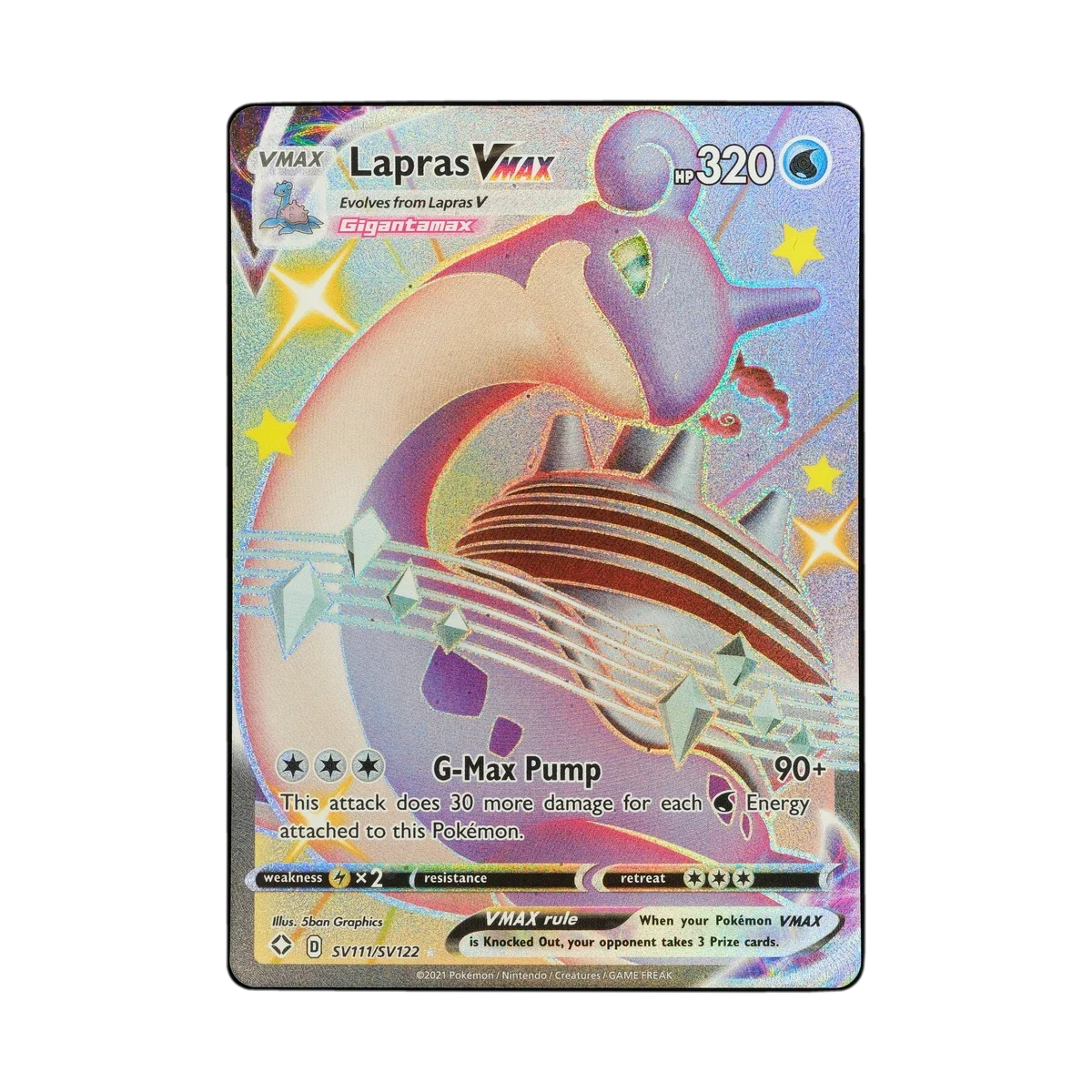 Fake Card Database | SV111/SV122, Lapras VMAX, Shining Fates: Shiny Vault |  Ungraded