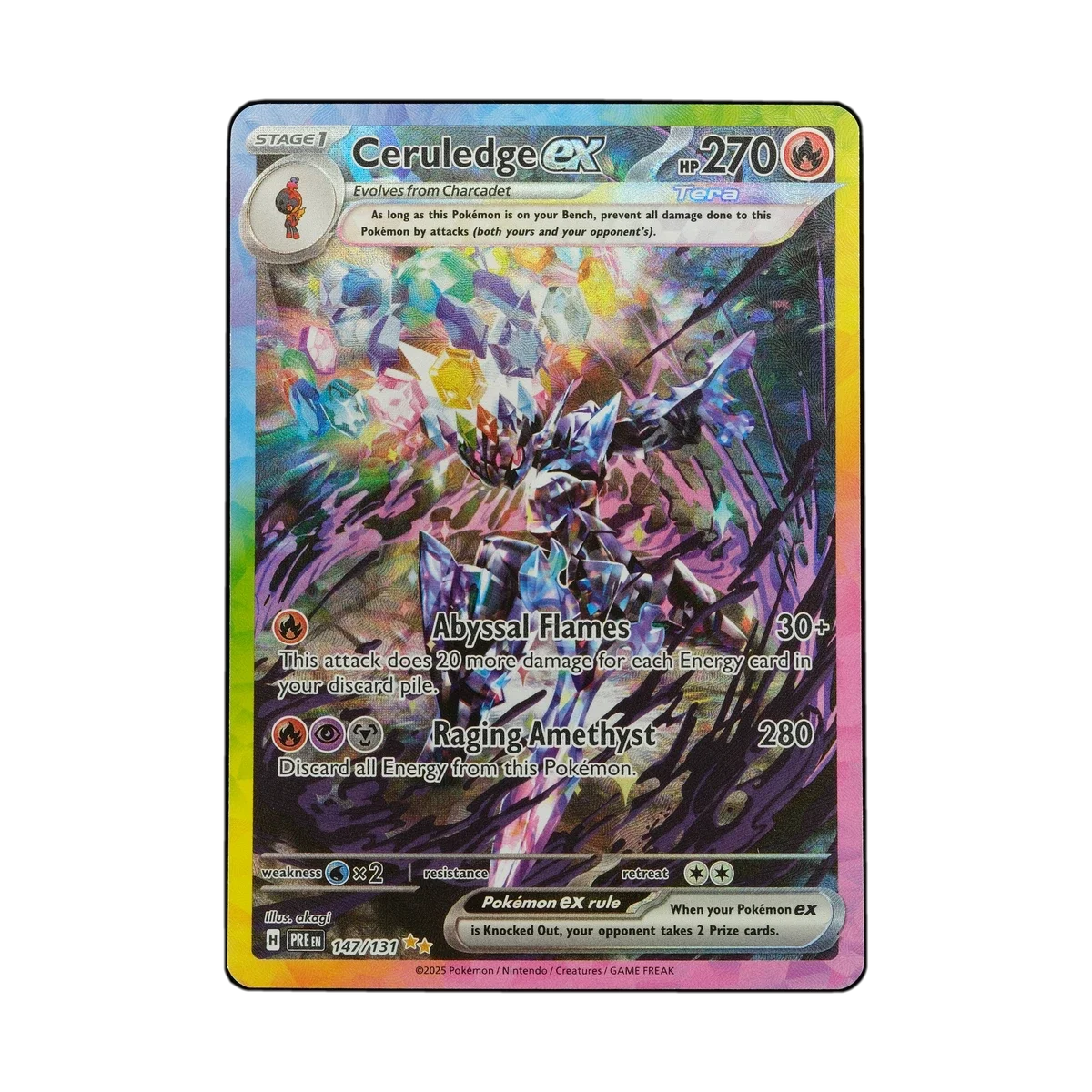 Fake Card Database | 147/131, Ceruledge ex, Prismatic Evolutions | Ungraded