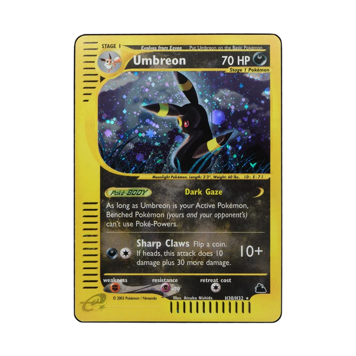 Fake Card Database | H30/H32, Umbreon, Skyridge | Ungraded