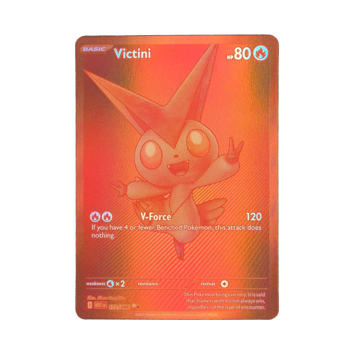 55488 | White Flare, 172/086, Victini | Ungraded