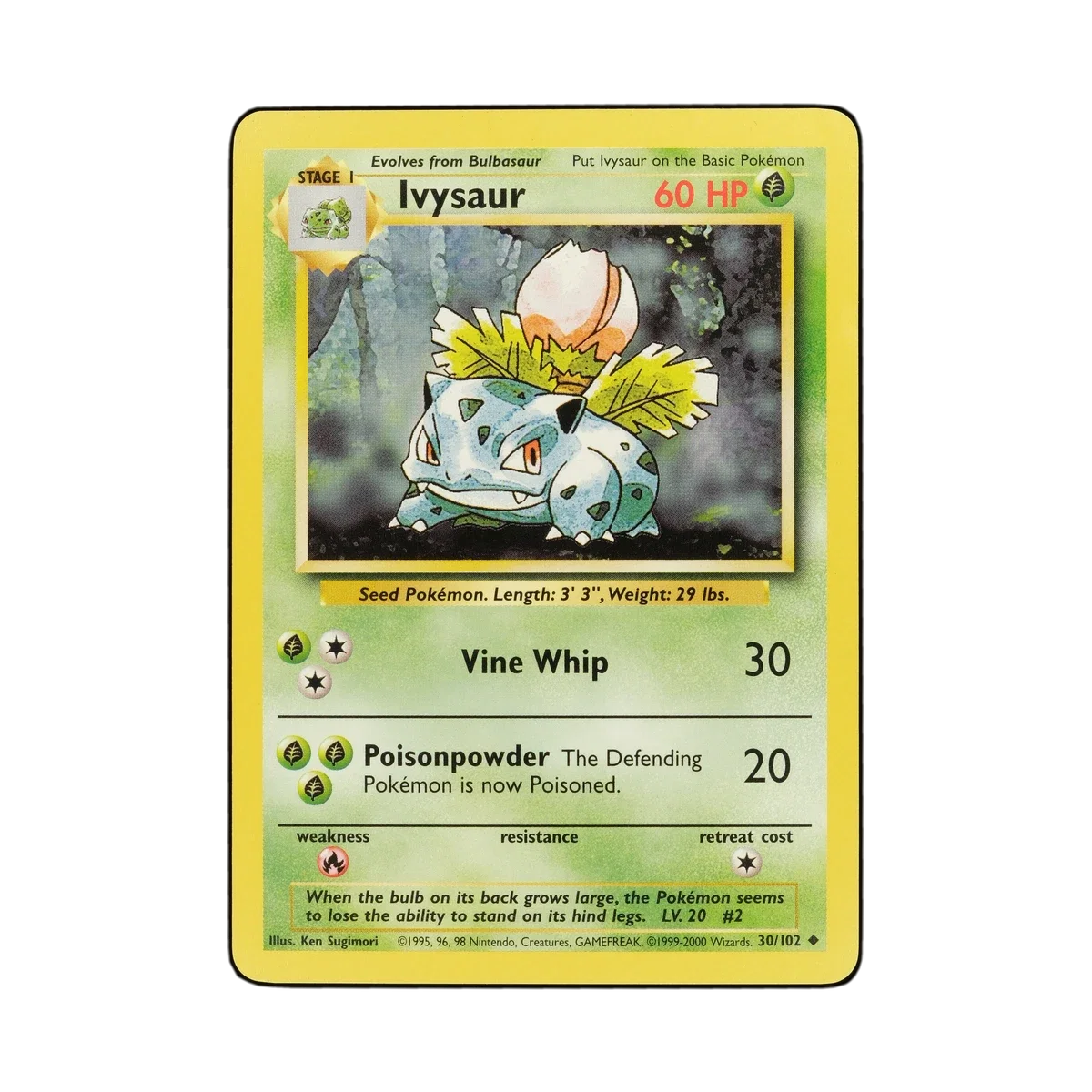 Fake Card Database | 30/102, Ivysaur, Base Set, 4th Print | Ungraded